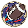 Medal, "Football" Color Star - 2 1/2" Dia.